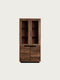 Buffet of solid oak wood 95x41x200 cm smoked Adena
