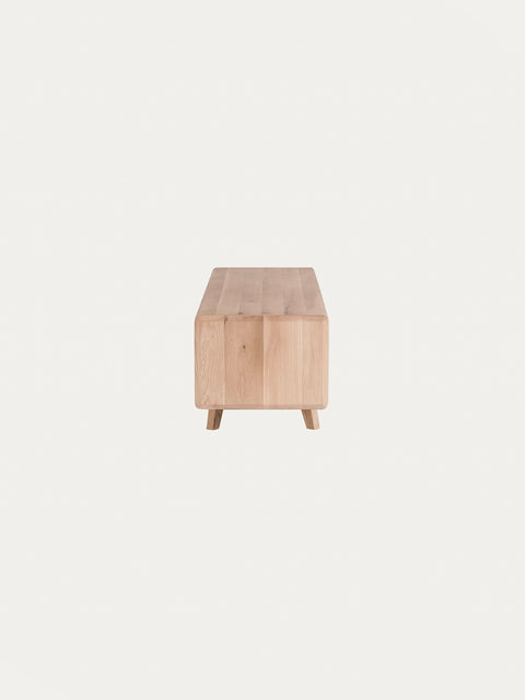 Mobile porta TV in legno massello di rovere sbiancato 160 cm Portofino