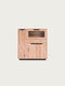 Credenza alta in rovere massello sbiancato 124x38x134 cm Adena