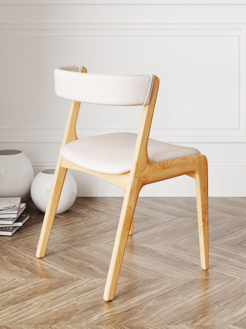 Chair of solid oak 76 cm natural modern soft Atrani