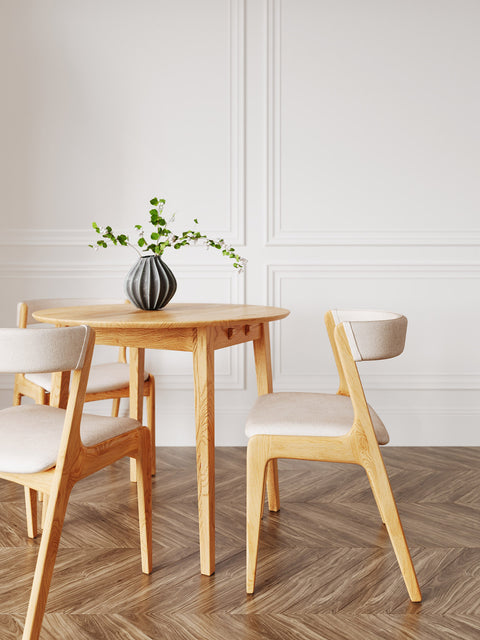 Chair of solid oak 76 cm natural modern soft Atrani
