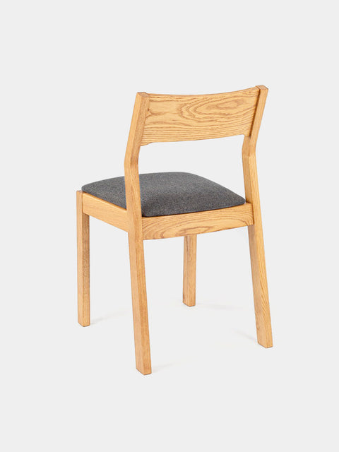 Dining chair 79 cm of solid oak wood natural modern soft seat Vinci