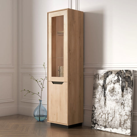 Column of solid oak whitewashed wood 49x41x200 cm modern Adena