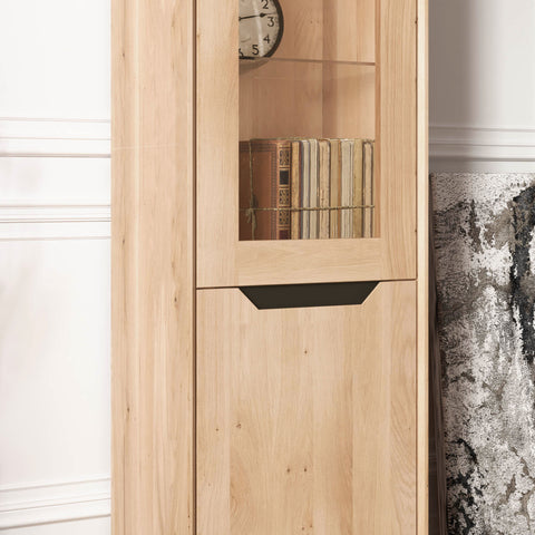 Column of solid oak whitewashed wood 49x41x200 cm modern Adena
