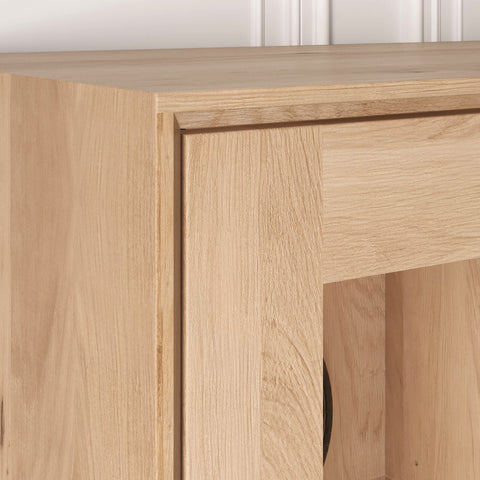 Buffet of solid oak whitewashed wood 95x41x200 cm Adena