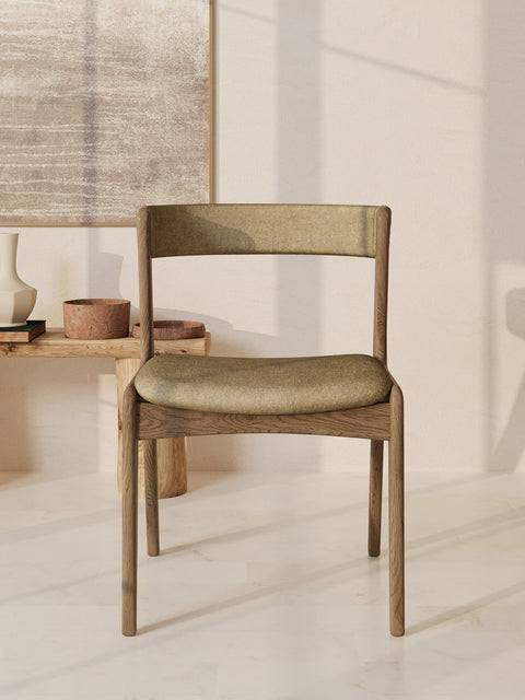 Sedia in rovere massello 76 cm fumè moderna morbida Atrani