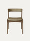 Chair of solid oak 76 cm smoked modern soft Atrani
