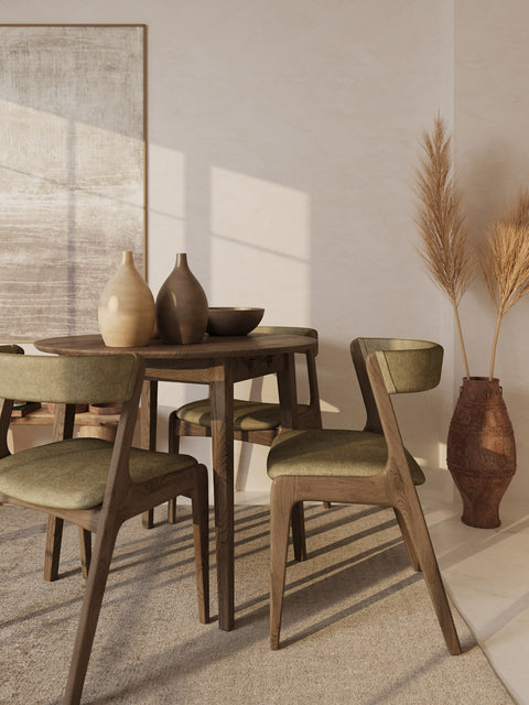 Sedia in rovere massello 76 cm fumè moderna morbida Atrani