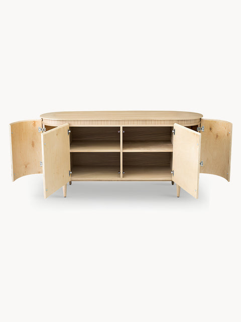 Cabinet with 4 doors in modern nordic style natural 160 cm California