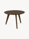 Tavolino da caffè 70 cm rovere massello finitura olio naturale moderno nero Logan