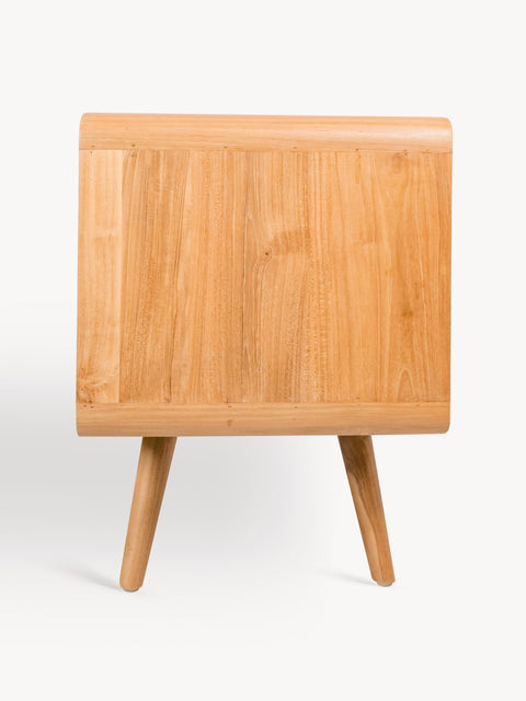 Mobile porta TV 3 cassetti in massello di teak naturale 160x45x62 cm Anda