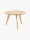 Tavolino da caffè 70 cm rovere massello finitura olio naturale moderno bianco Logan