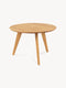 Tavolino da caffè 70 cm rovere massello finitura olio naturale moderno naturale Logan
