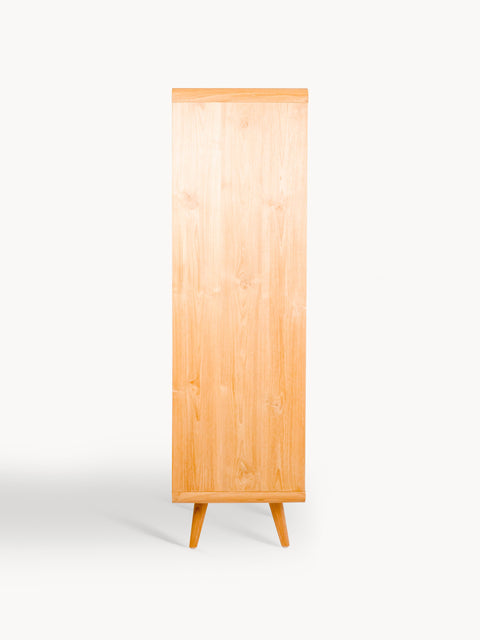 Chest of drawers from solid teak natural 80x40x142 cm Savino