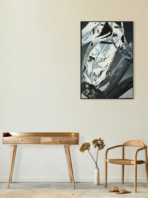 Table 2 drawer from solid teak modern natural 110x40x86 cm Taddeo