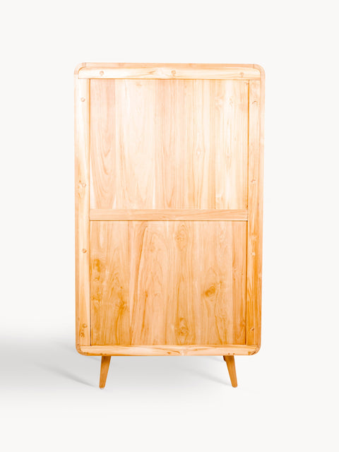 Chest of drawers from solid teak natural 80x40x142 cm Savino