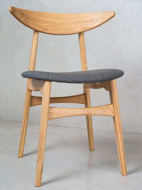 Dining chair from solid oak natural soft 75 cm Positano