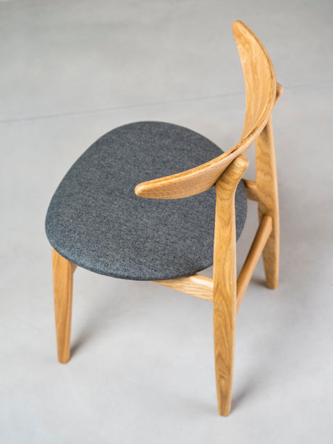 Dining chair from solid oak natural soft 75 cm Positano