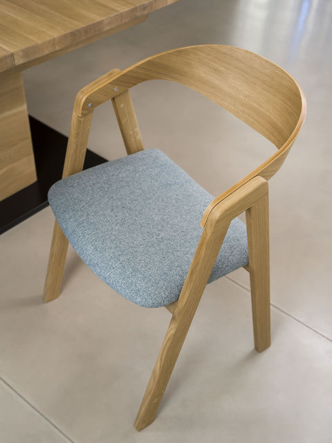 Chair of solid oak natural modern 79 cm soft Sorano