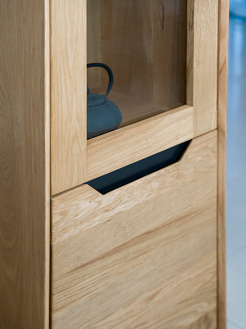 Column of solid oak wood 49x41x200 cm natural modern Adena