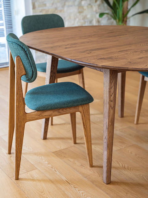 Dining extendable table solid oak modern brown Sun