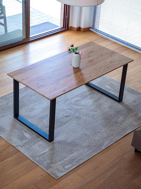 Tavolo da pranzo in rovere massello nordico loft naturale cm Ronelle