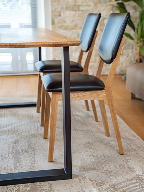 Tavolo da pranzo in rovere massello nordico loft naturale cm Ronelle