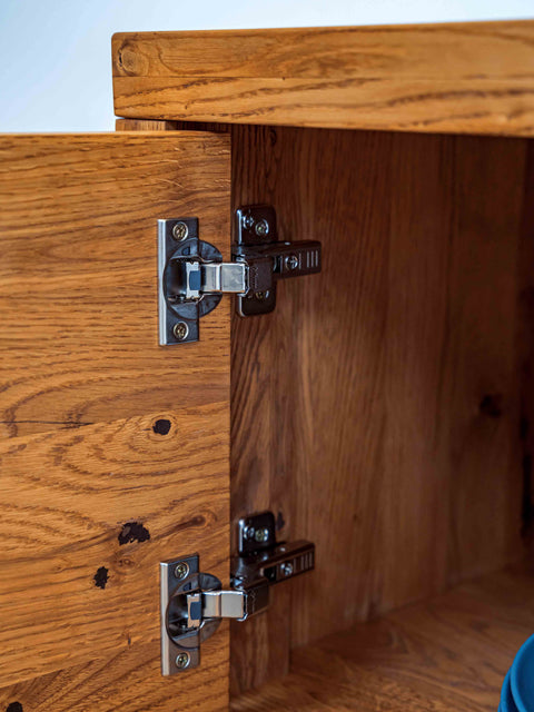 TV stand 200 сm of solid oak 2 doors modern nordic brown Cerano