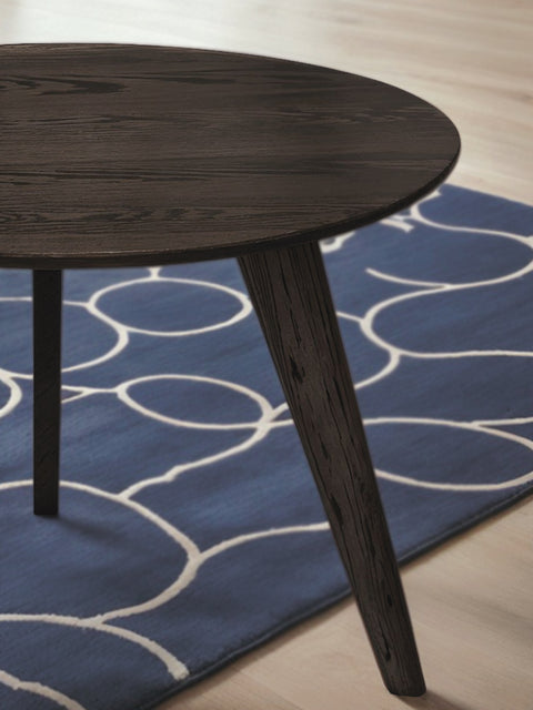 Tavolino da caffè 70 cm rovere massello finitura olio naturale moderno nero Logan