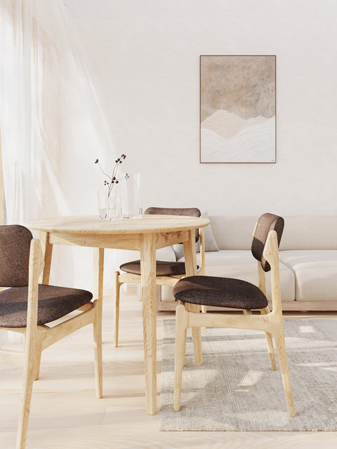 Sedia da pranzo in rovere massello 79 cm nordica moderna Loreto