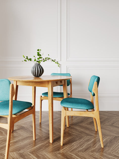 Sedia da pranzo in rovere massello 79 cm naturale moderna Loreto