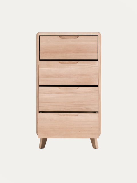 Cassettiera in rovere massello sbiancato 50 cm Portofino