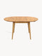 Dining extendable table solid oak modern natural Sun, different sizes