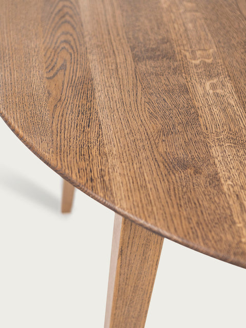 Tavolo da pranzo allungabile in legno massello di rovere fumè 120-220 cm Nico