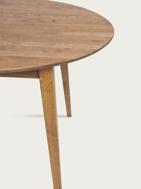 Tavolo da pranzo allungabile in legno massello di rovere fumè 120-220 cm Nico
