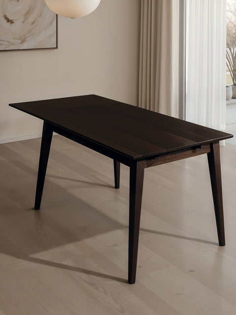Tavolo da pranzo allungabile in rovere massello moderno nero Austin
