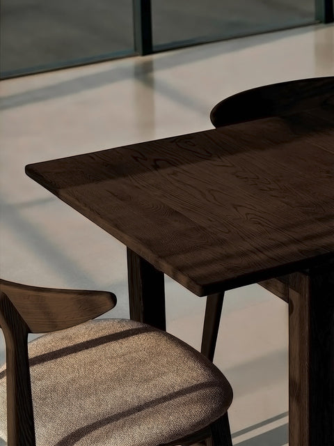 Tavolo da pranzo allungabile in rovere massello moderno nero Cancun