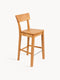 Bar chair of solid oak modern nordic natural 36x37x93 cm Tense