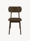 Chair of solid european oak 80 cm hard seat black Paolo