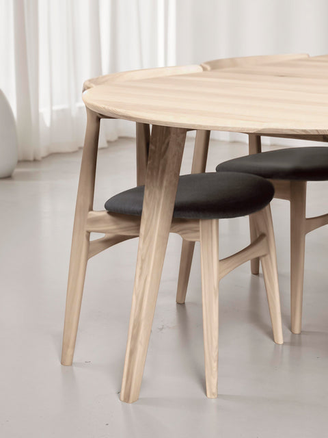 Tavolo da pranzo in rovere massello moderno nordico bianco Florence