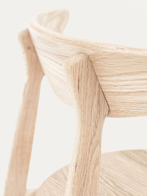 Dining chair from solid oak nordic modern hard 75 cm Positano