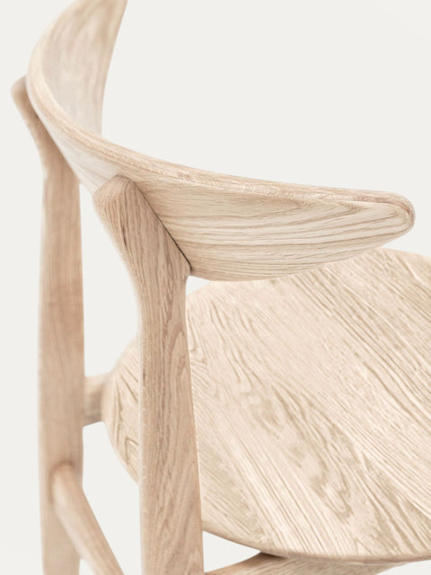 Dining chair from solid oak nordic modern hard 75 cm Positano