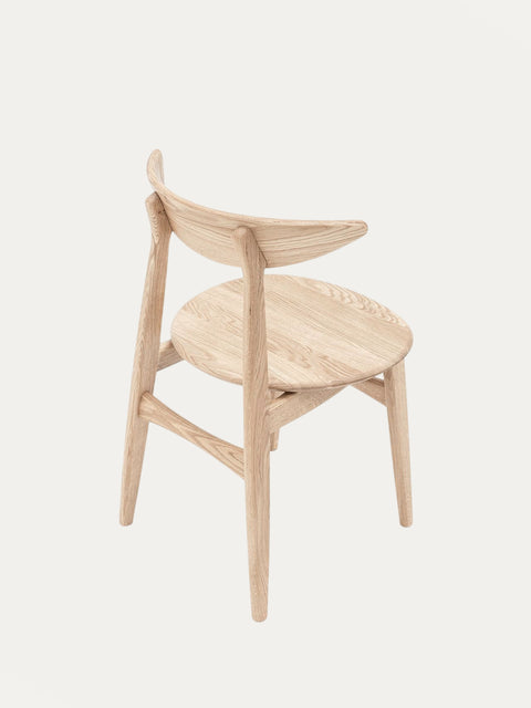 Dining chair from solid oak nordic modern hard 75 cm Positano