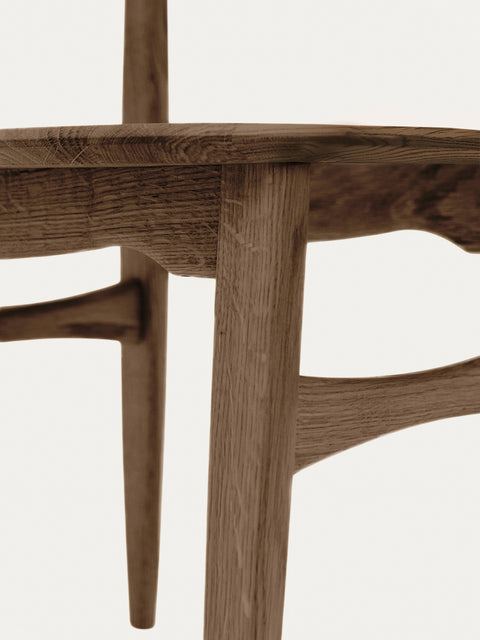 Dining chair from solid oak smoked modern hard 75 cm Positano