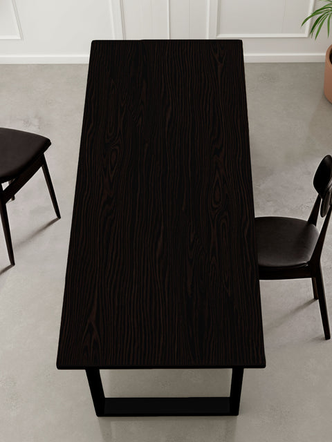 Dining Table of solid oak nordic loft black Ronelle