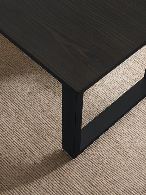 Dining Table of solid oak nordic loft black Ronelle