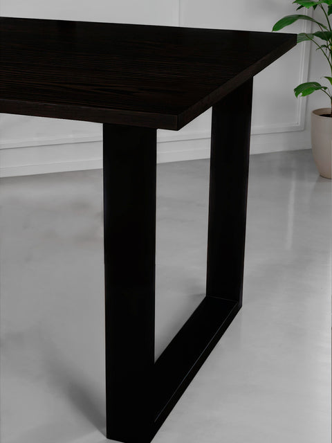 Dining Table of solid oak nordic loft black Ronelle
