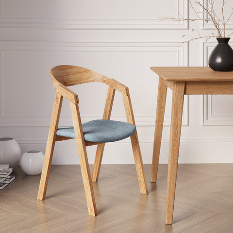 Chair of solid oak natural modern 79 cm soft Sorano