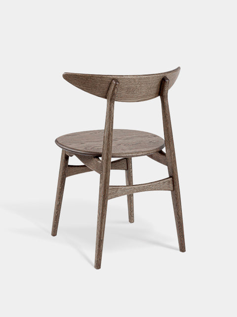 Dining chair from solid oak smoked modern hard 75 cm Positano