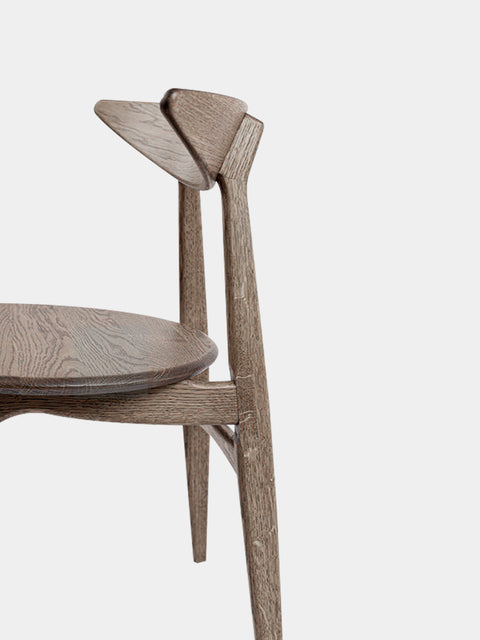 Dining chair from solid oak smoked modern hard 75 cm Positano